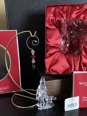 Waterford Crystal Nutcracker by rocking horse Ornament #146997